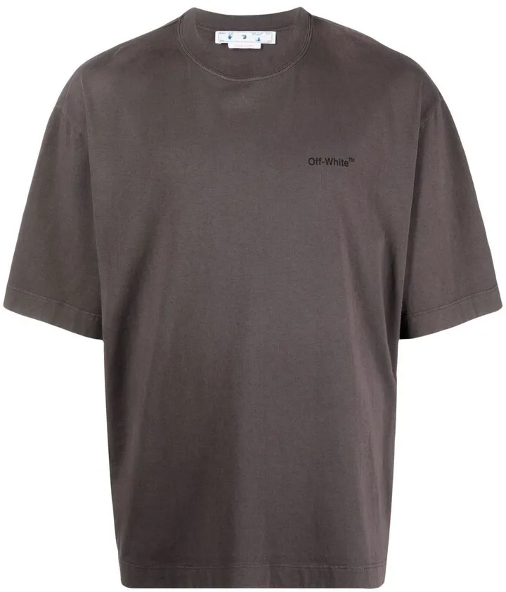 Diag print cotton T-shirt