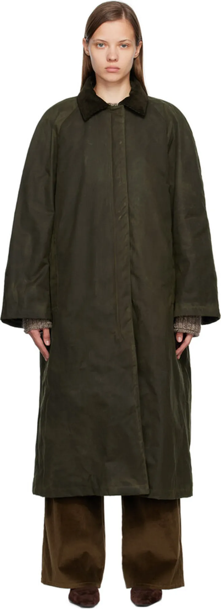 Totême Green Country Coat