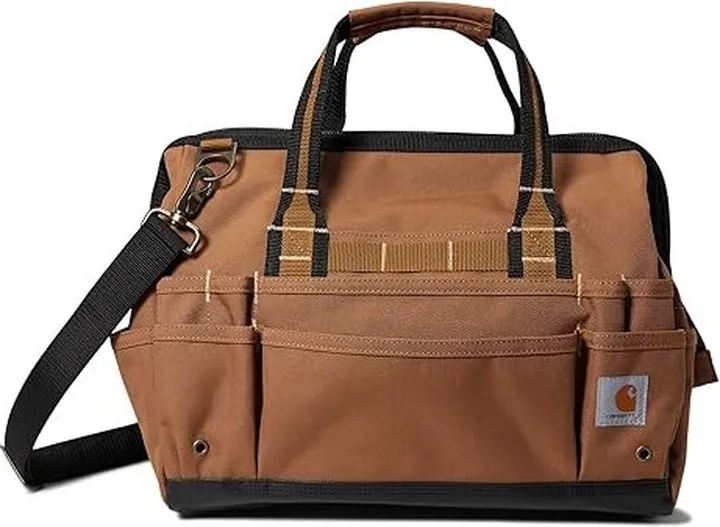 Carhartt 16 Thirty-Pocket Heavyweight Tool Bag (Carhartt Brown) Handbags