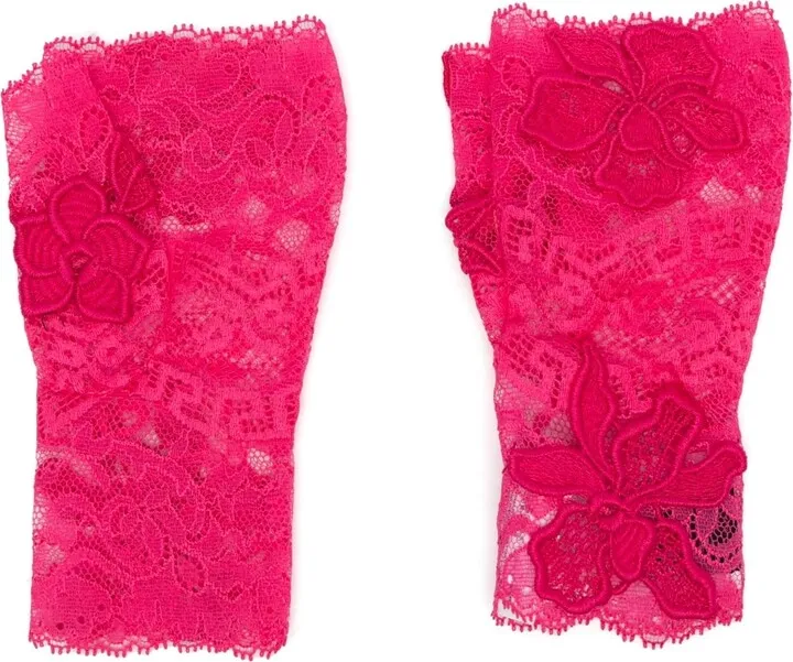Embroidered-Lace Gloves