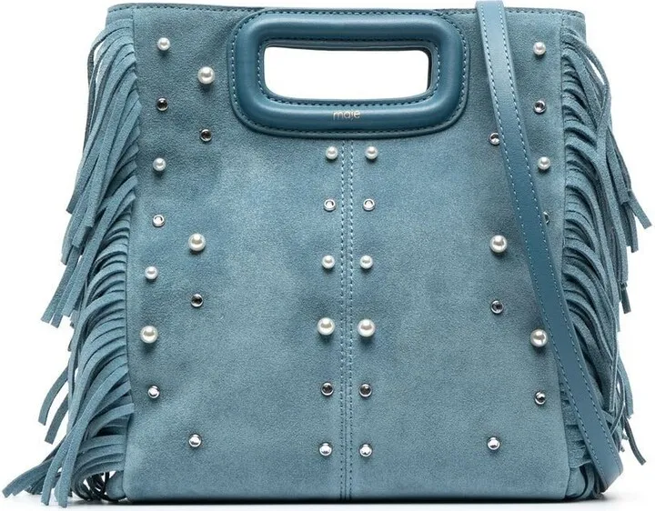 M pear-embellished tote bag