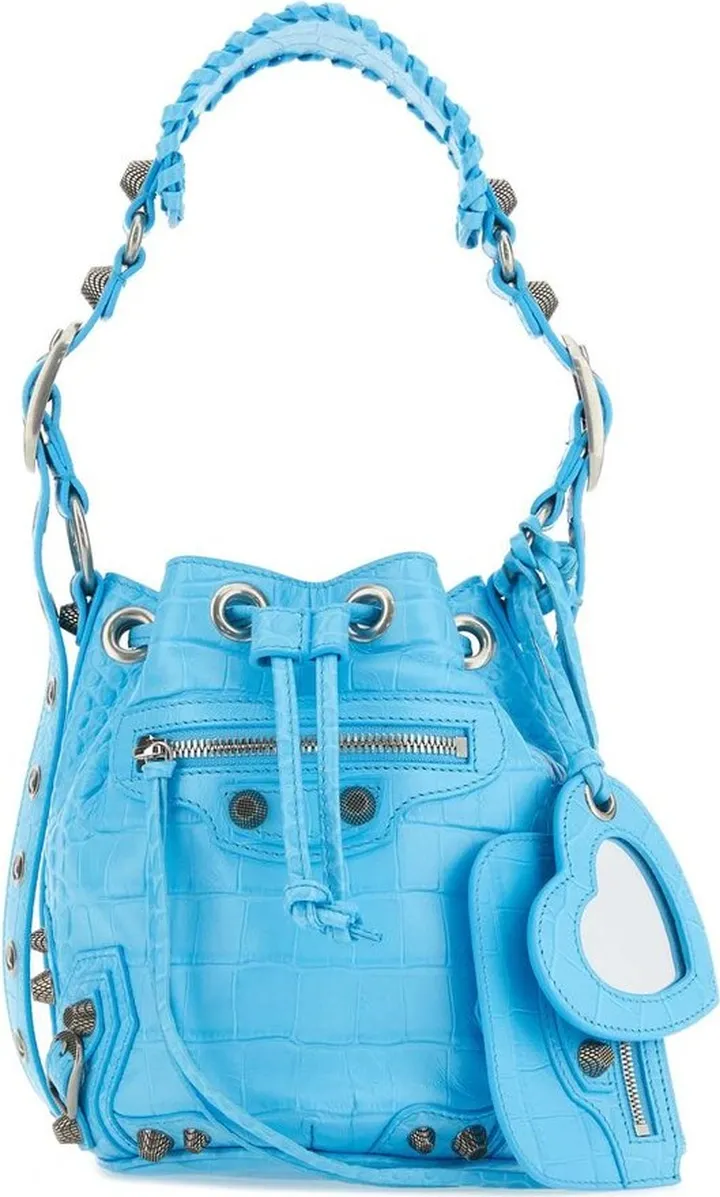 Balenciaga Le Cagole Xs Embossed Bucket Bag