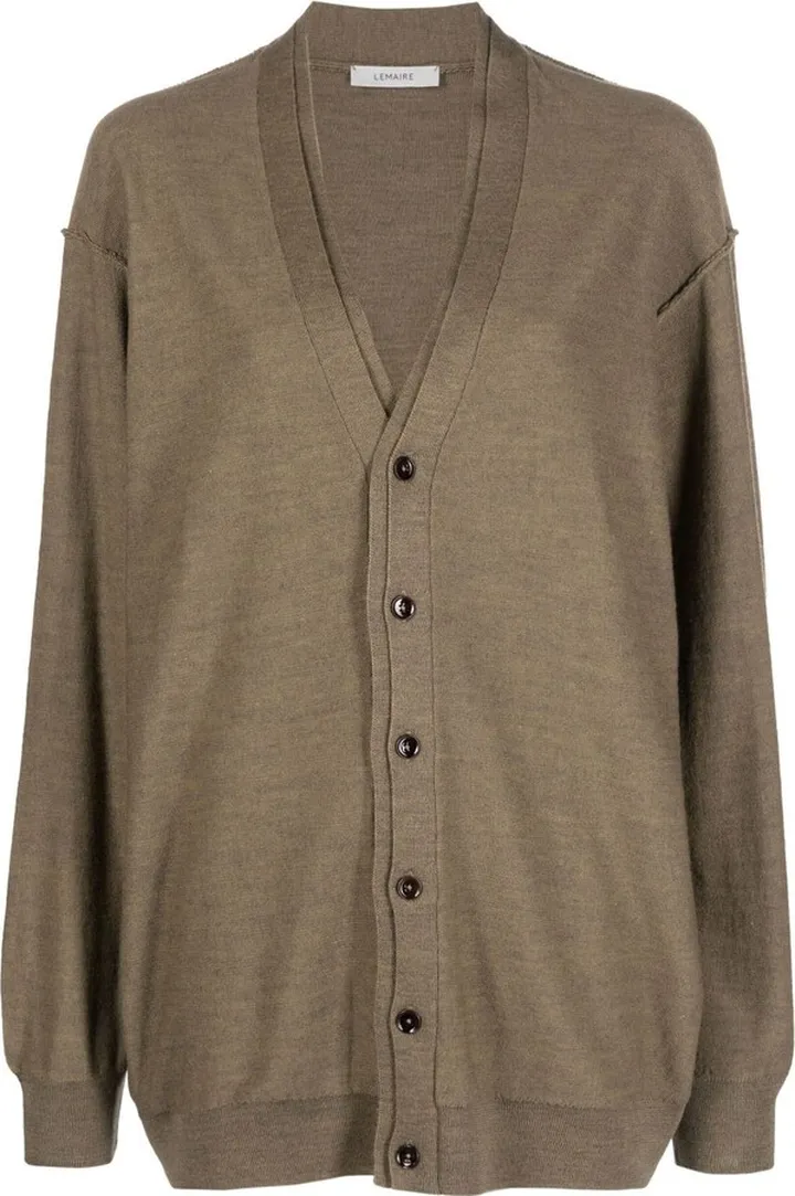 Brown V-Neck Cardigan