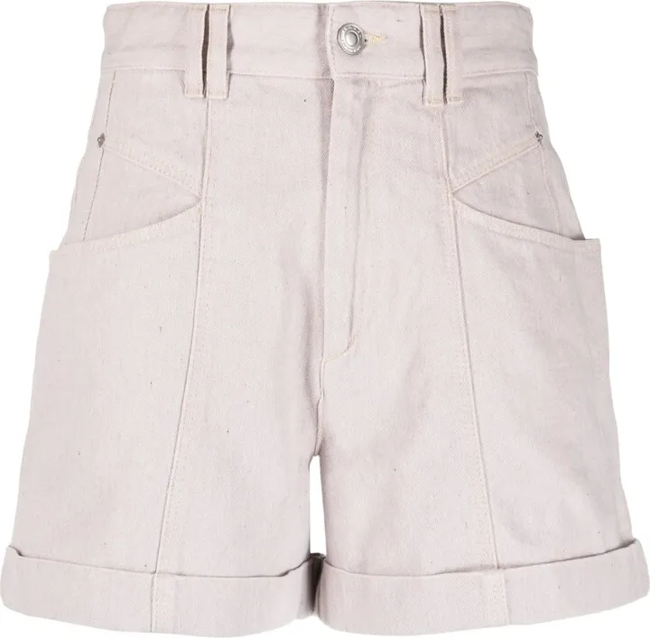 High-Rise Denim Shorts