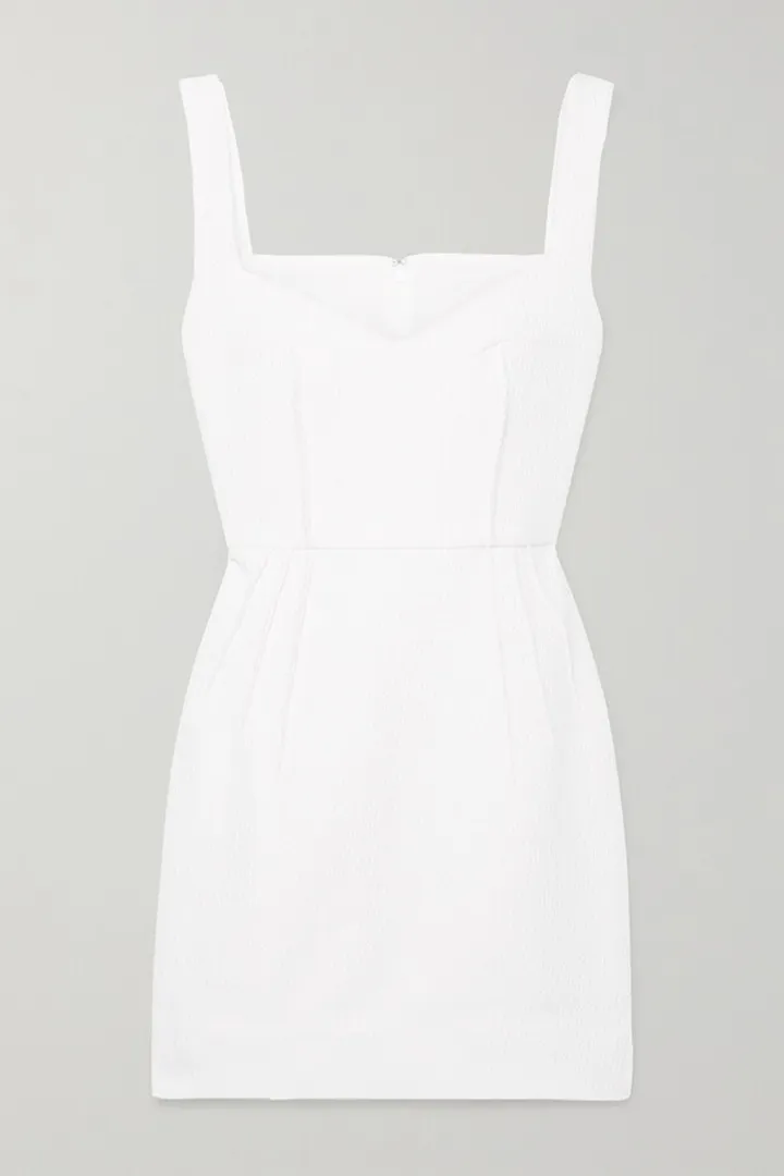 Emilia Wickstead - Judita Cloqué Mini Dress - White