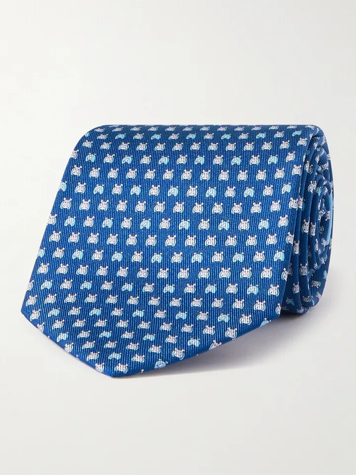 8.5cm Printed Silk Tie