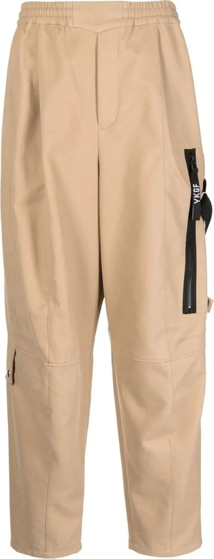 Zip-Detail Straight-Leg Trousers