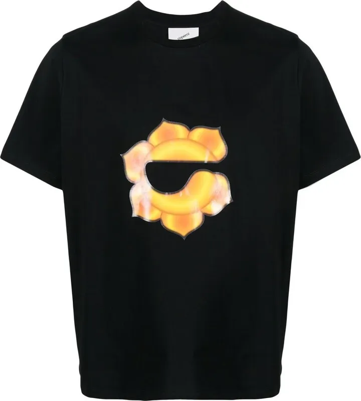 chakra-print cotton T-shirt
