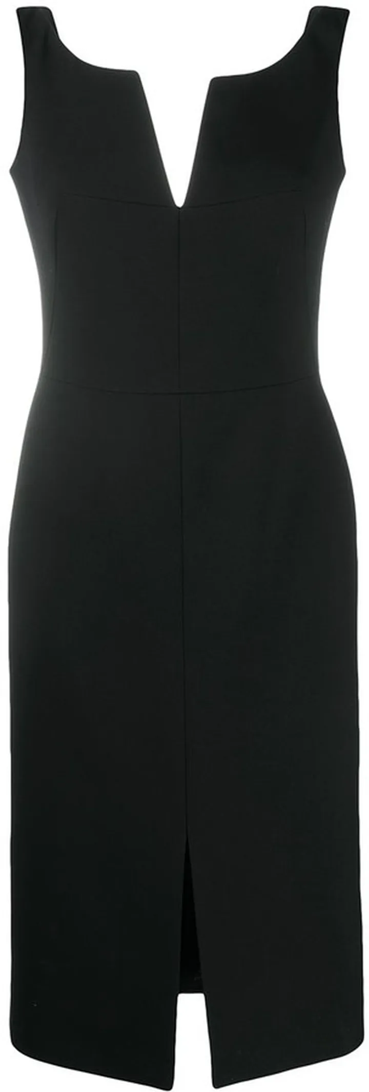 Slot Neckline Midi Dress