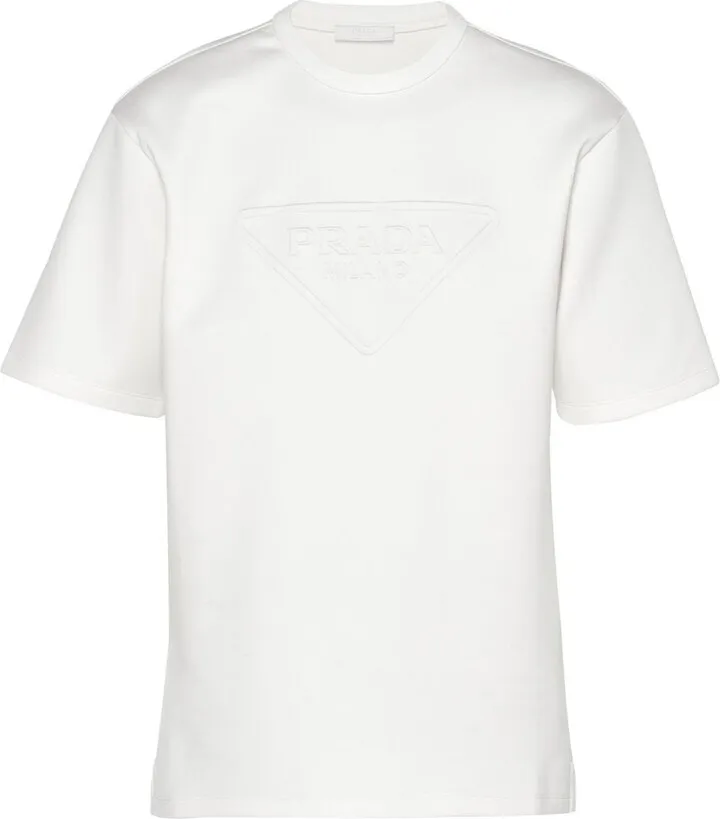 3D logo cotton-blend T-shirt