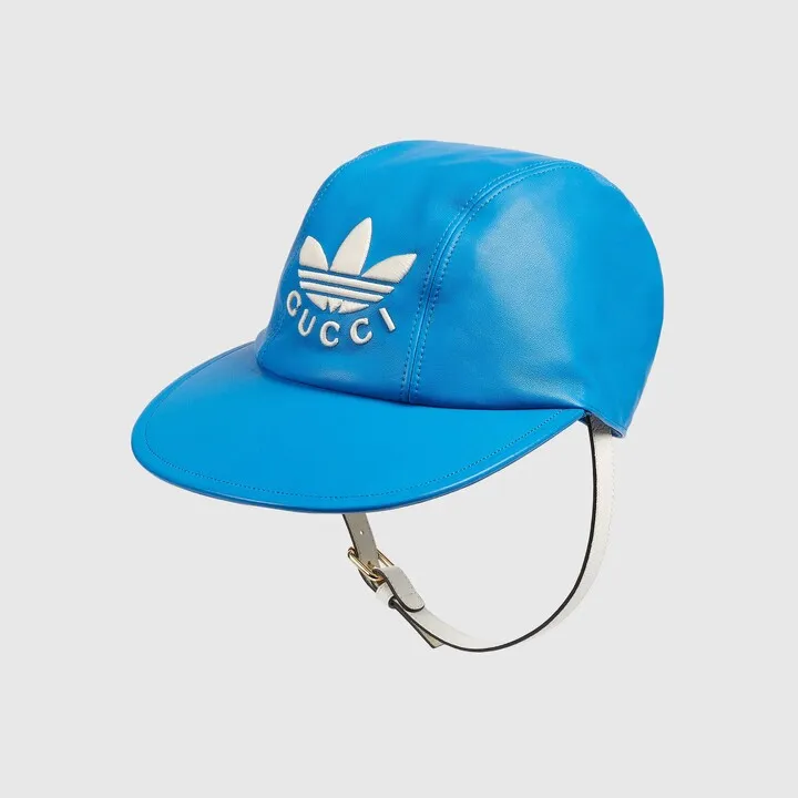 adidas x Gucci baseball hat with chin strap