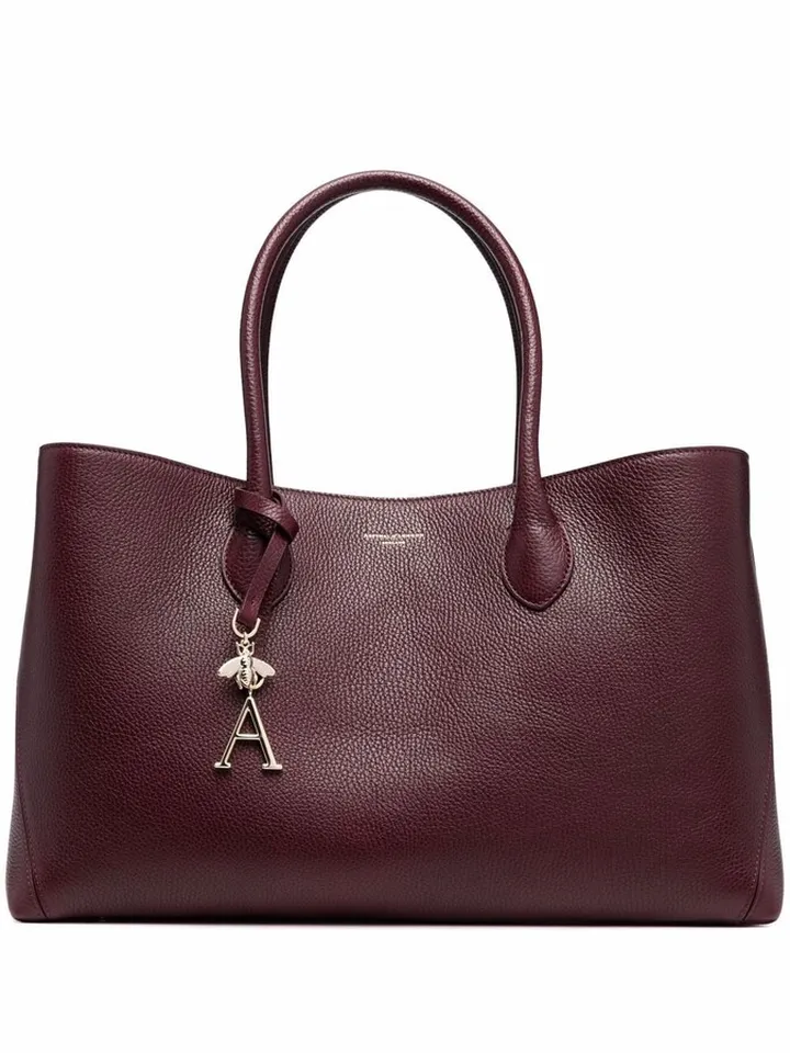 London leather tote bag