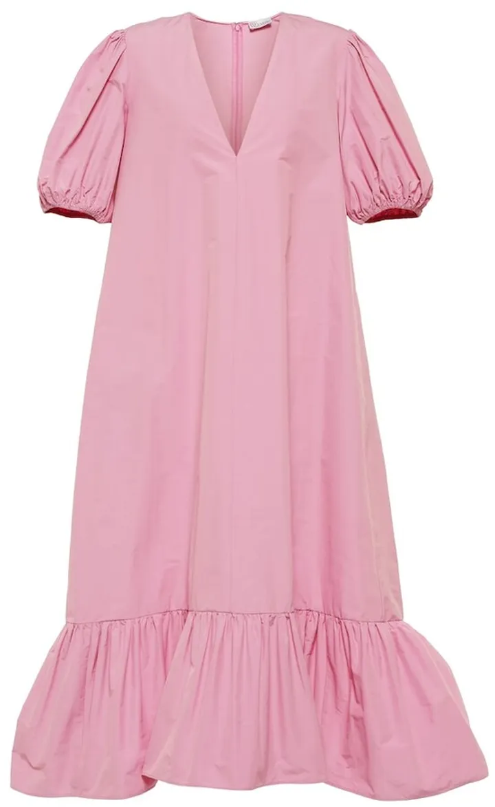 Cotton-blend midi dress