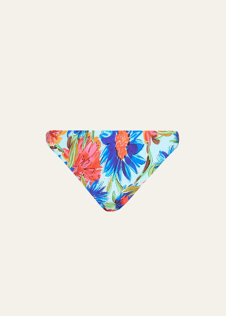 Dahlia Floral Low-Rise Bikini Bottoms