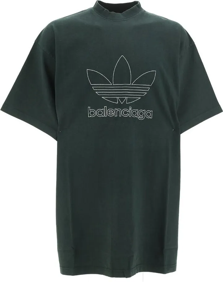Balenciaga X Adidas Logo Embroidered Oversized T-Shirt