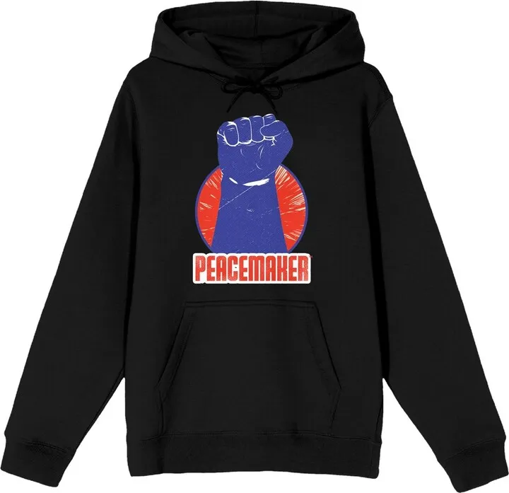 Peacemaker Violet Clenched Fist Men's Black Sweatshirt-XL