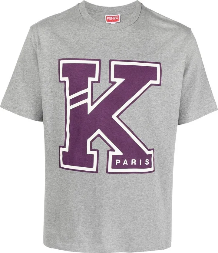 Grey Logo Print T-shirt