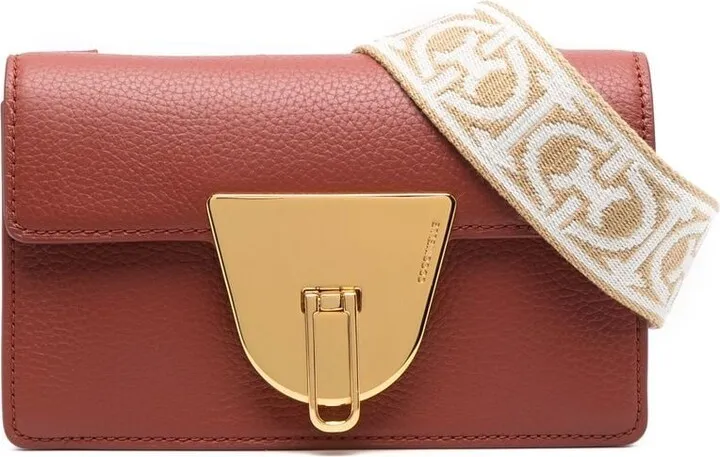 Foldover Leather Tote Bag