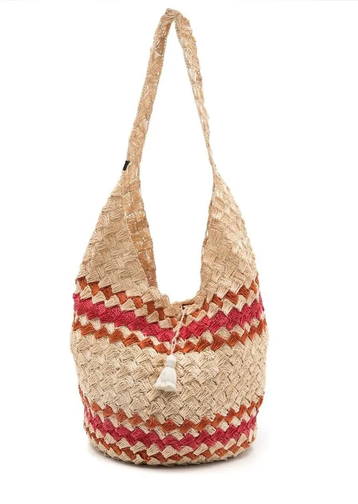 Santa Isabel straw shoulder bag