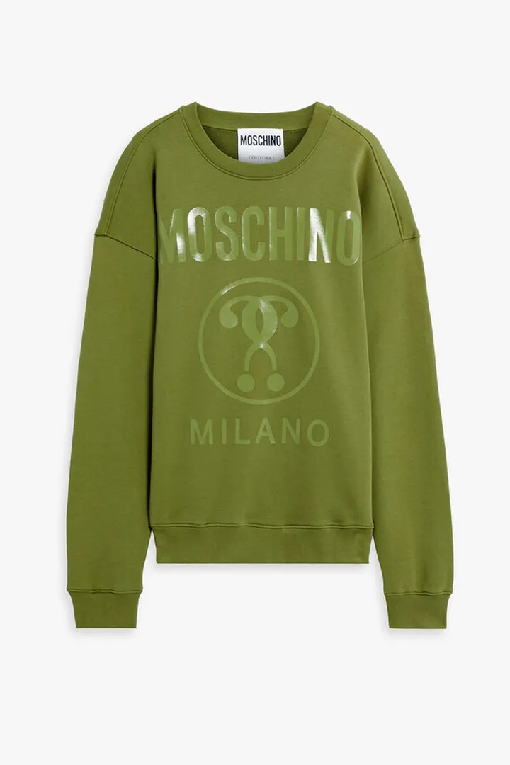 Printed French cotton-terry sweatshirt