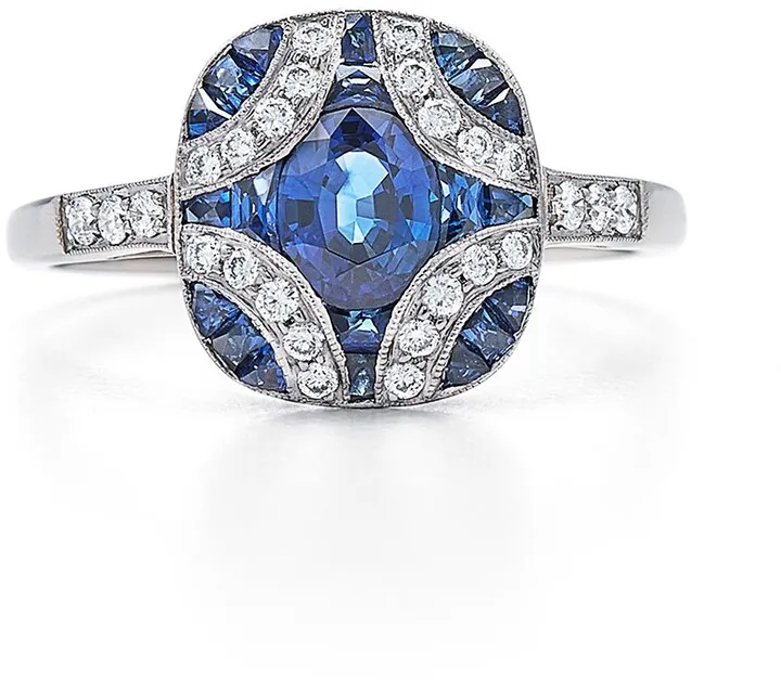 Blue Sapphire & Diamond Argyle Cocktail Ring