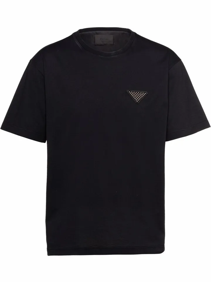 studded-logo crew-neck short-sleeve T-shirt