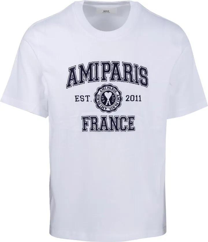 AMI Paris Logo Printed Crewneck T-Shirt