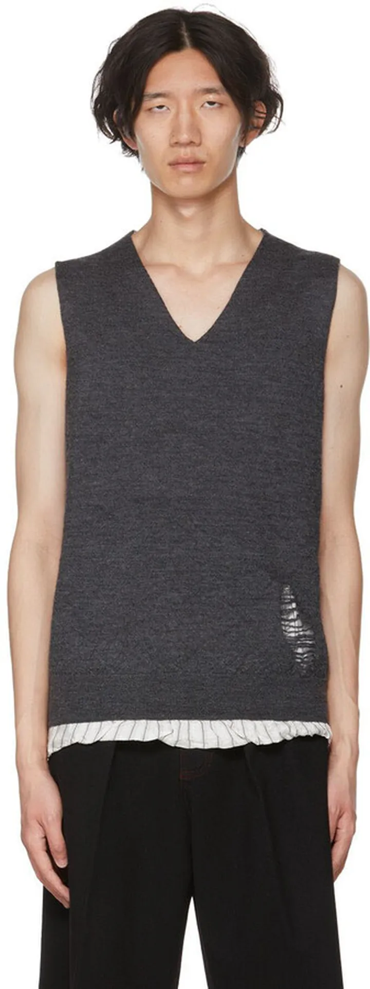 Maison Margiela Gray Wool Vest