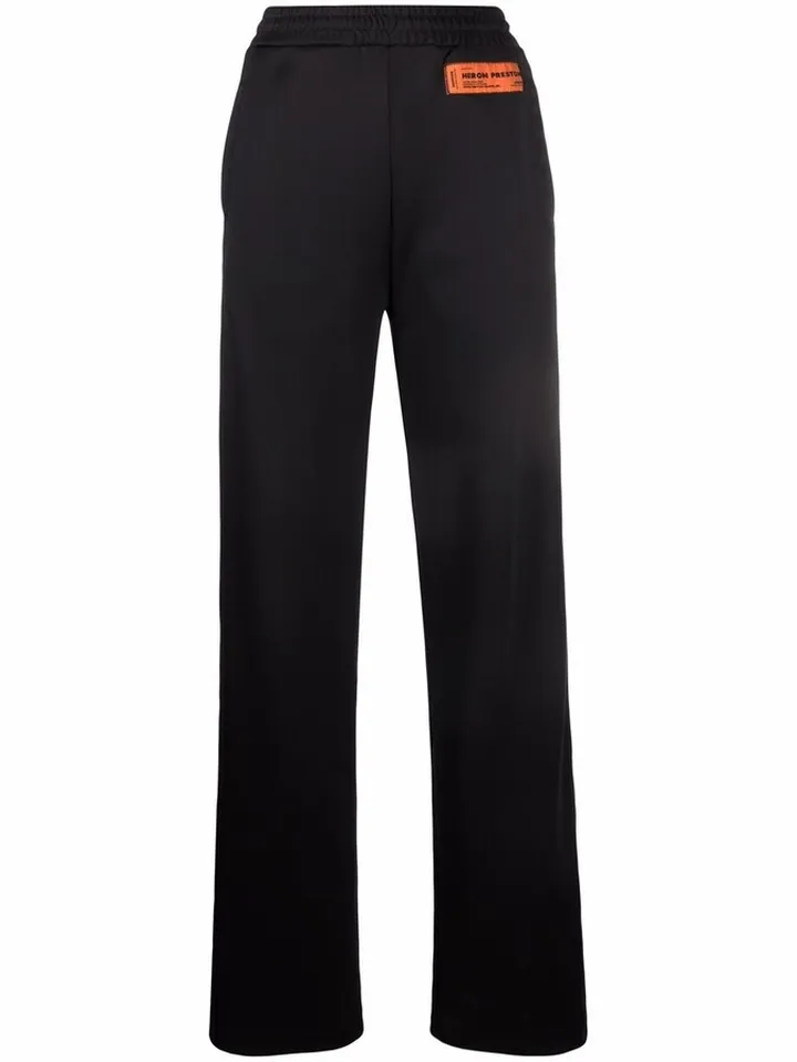 Logo-Patch Straight-Leg Trousers