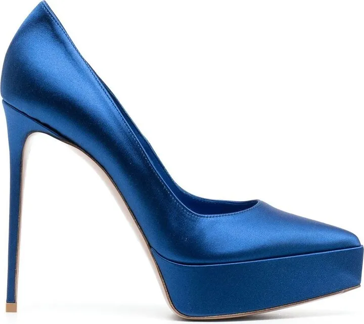Uma 130mm satin pumps