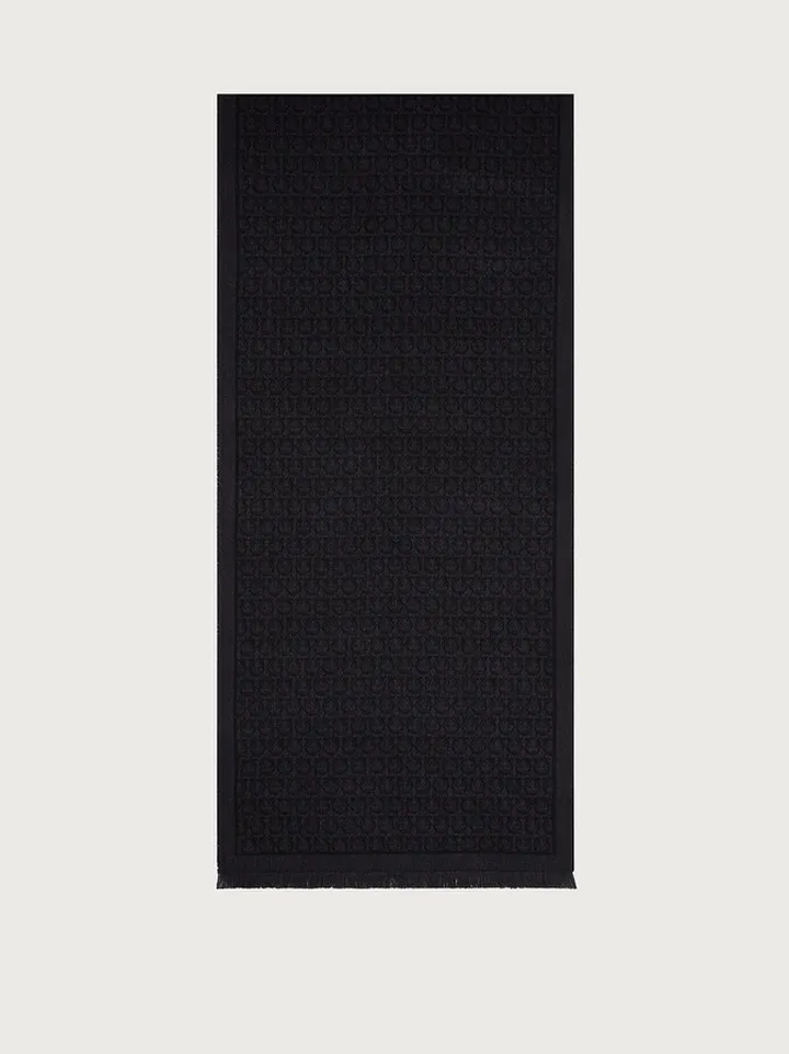Ferragamo Women Gancini scarf Black