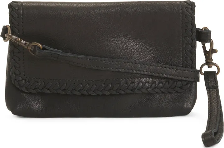 Leather Mila Wristlet Crossbody