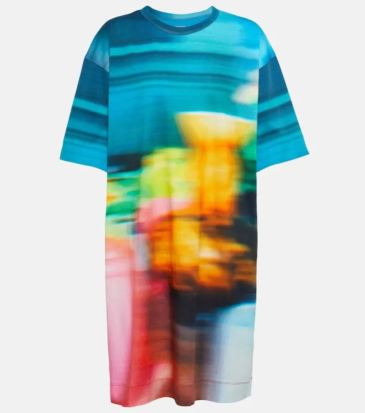Printed cotton T-shirt dress