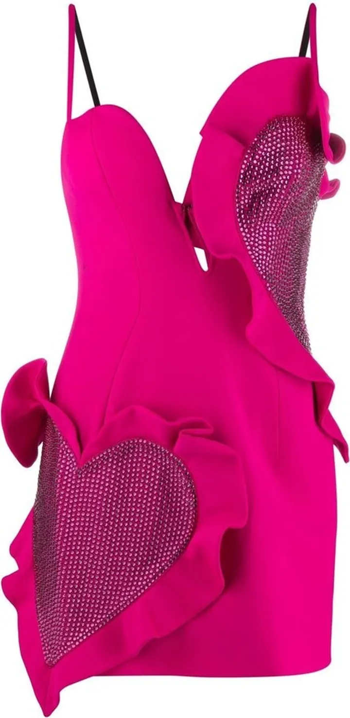 Heart-Patch Sleeveless Mini Dress