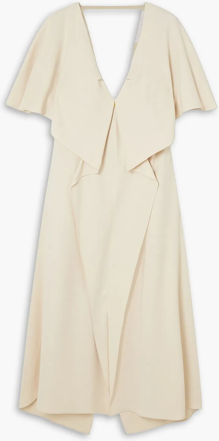 Dolen draped crepe midi dress