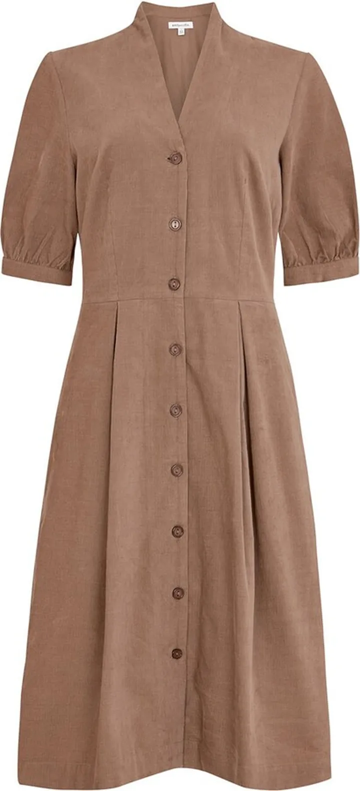 Emily and Fin - Stella Warm Taupe Needlecord Shirt Dress