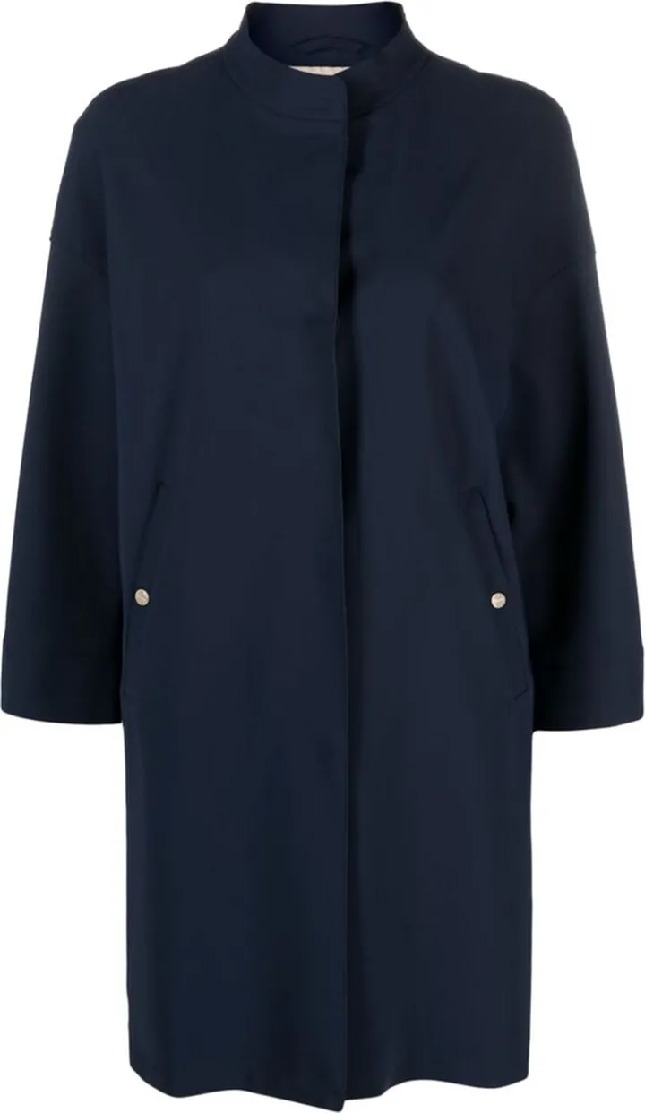 Single-Breasted Long-Sleeve Coat