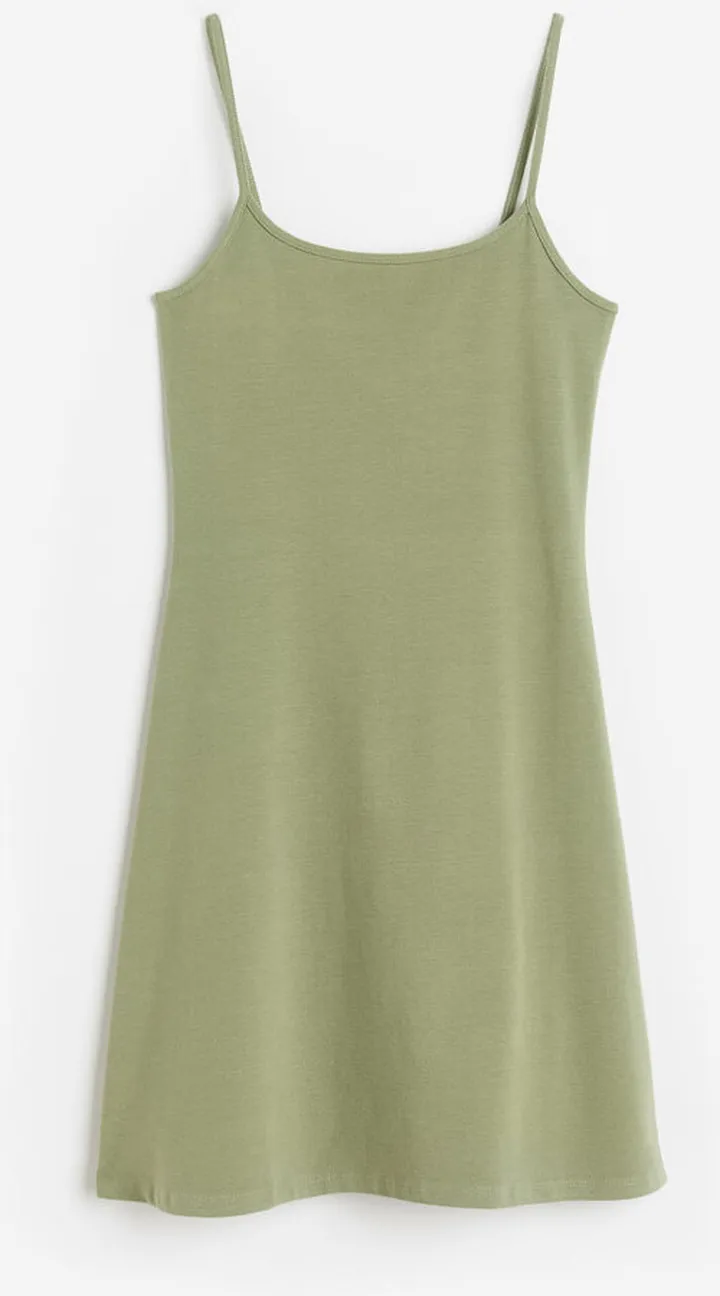 Flared-skirt Jersey Dress