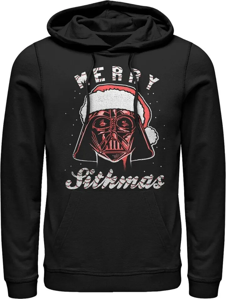 Men's Star Wars Christmas Santa Vader Sithmas Pull Over Hoodie - Black - Large
