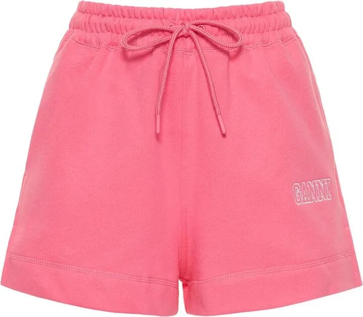 Drawstring logo organic cotton shorts