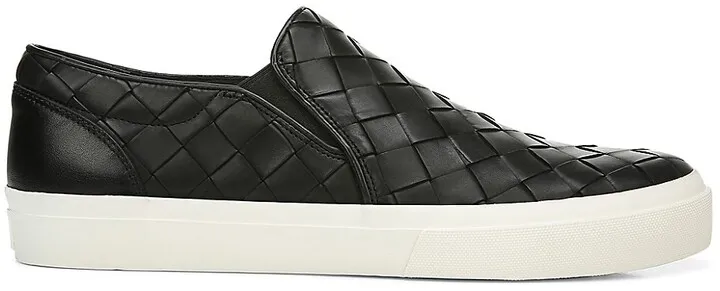 Fletcher Woven Leather Slip-On Sneakers