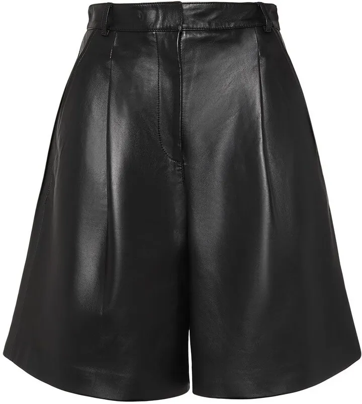 Svago leather Bermuda shorts