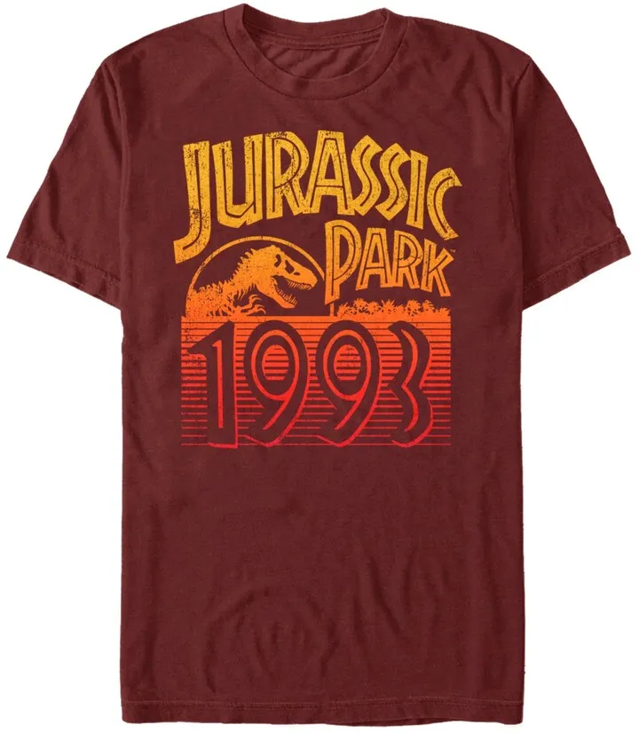 Jurassic Park Men's Retro Logo 1993 Short Sleeve T-Shirt