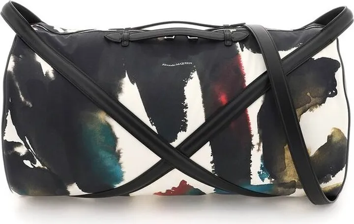 Alexander McQueen Graffiti Watercolor Print Gym Bag