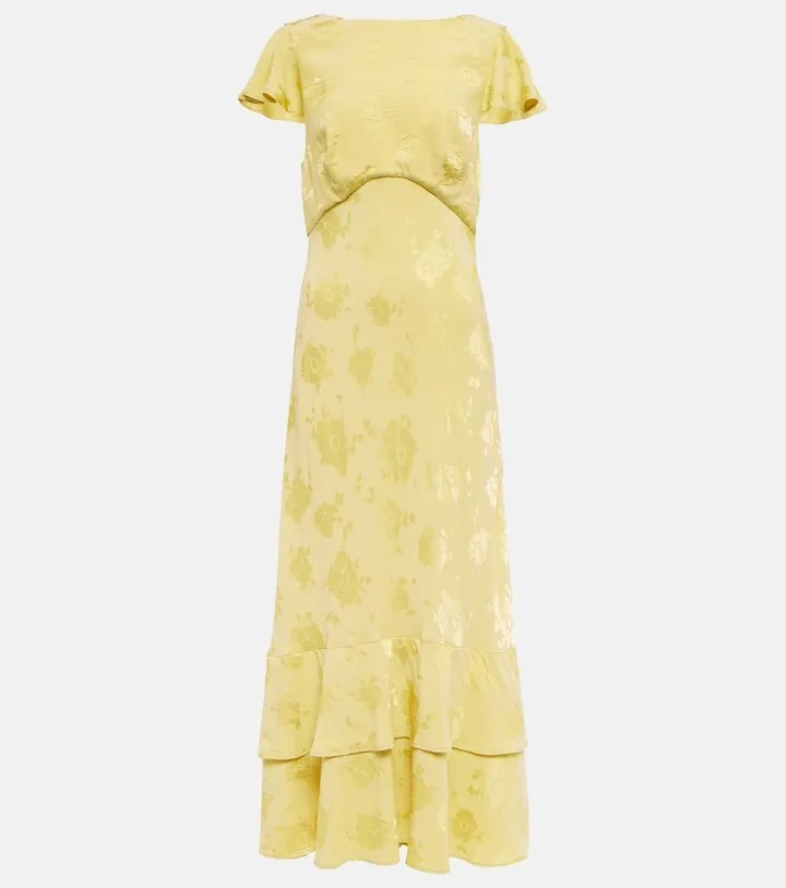 Liberty floral jacquard midi dress