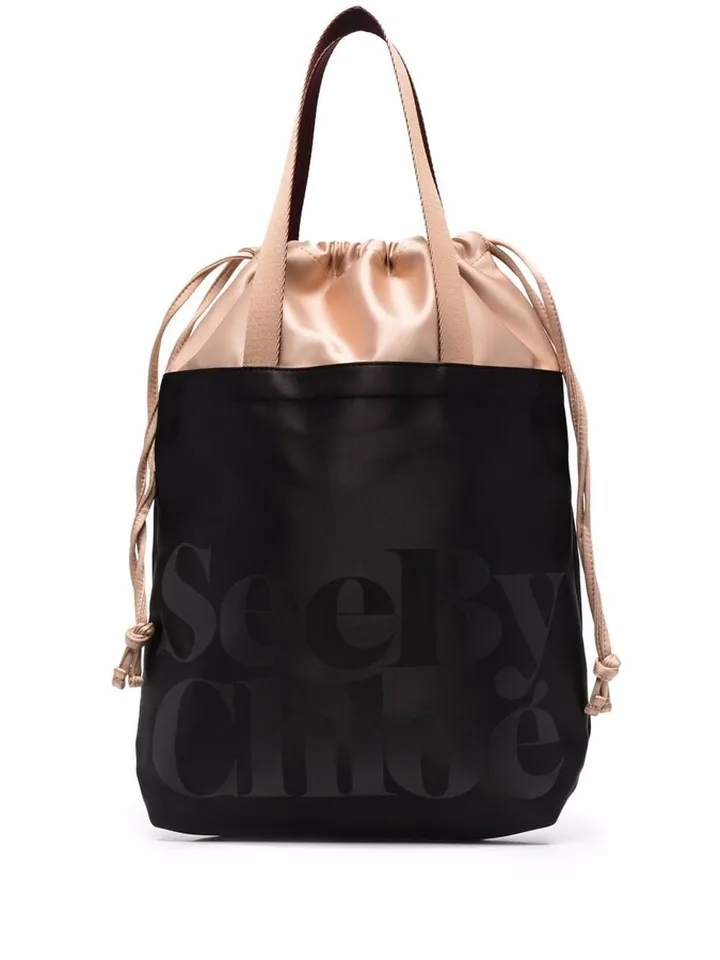 Logo Print Tote Bag