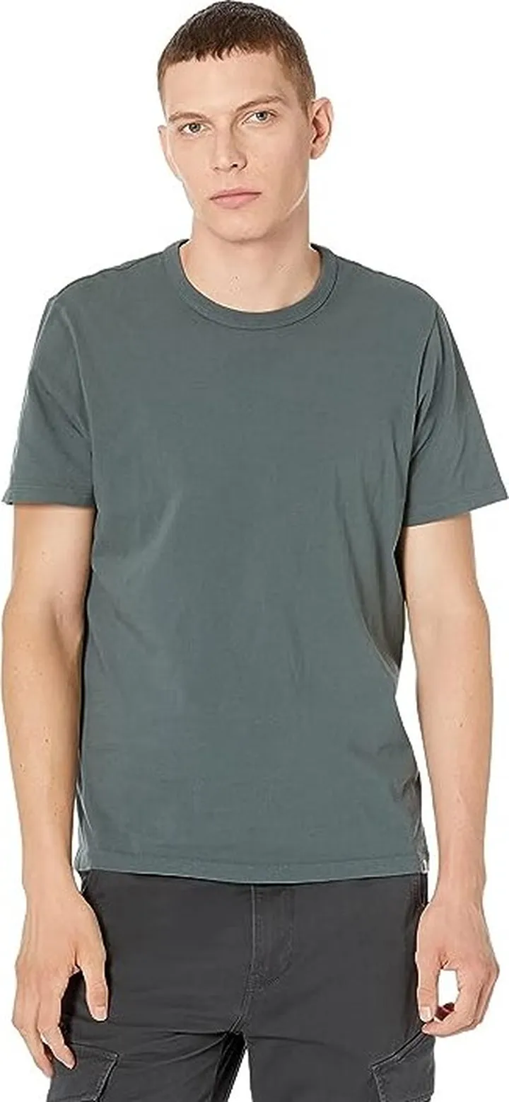 Madewell Garment-Dyed Allday Crew Neck Tee (Steel Green) Men's Clothing