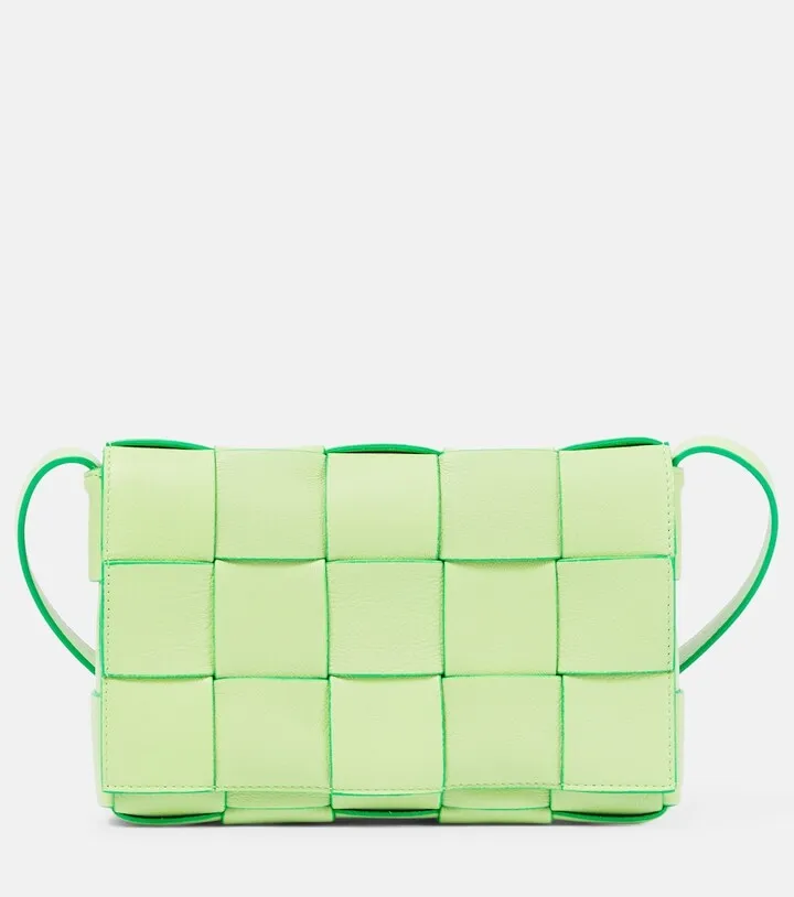 Cassette leather shoulder bag