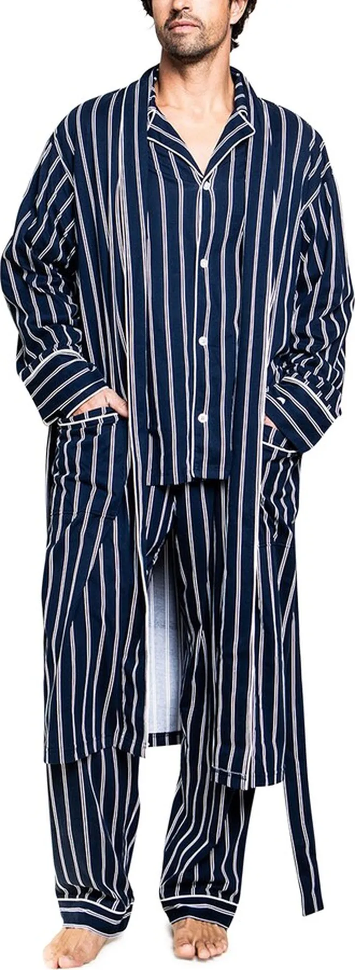 Stripe Pima Cotton Robe