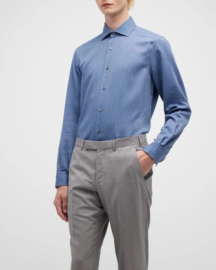 Men's Cotton-Cashmere Sport Shirt